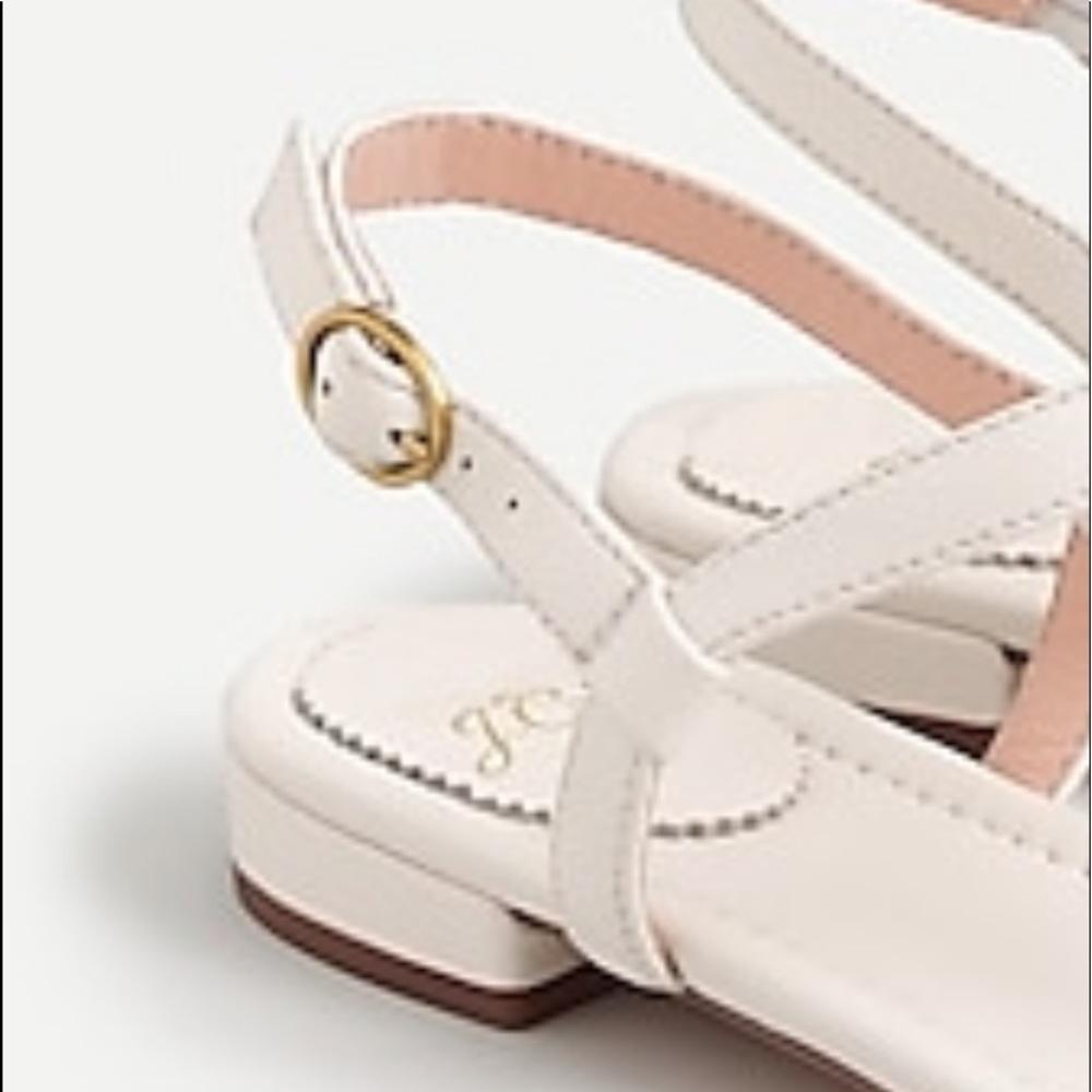 🎉J.Crew🎉Abbie ankle strap thong leather sandals - Picture 2 of 3